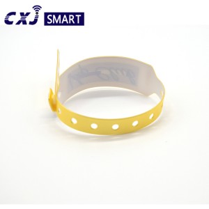 વોટરપ્રૂફ ડિસ્પોઝેબલ PVC rfid wristband